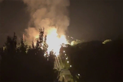 Пожар после взрыва на газопроводе в ЛНР попал на видео